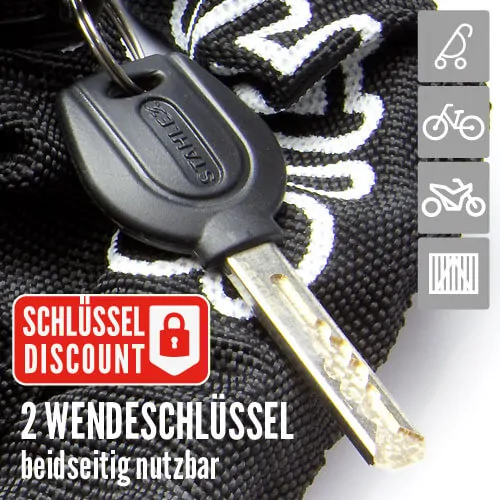 B-Bike Kettenschloss 1200 mm – Bild 4