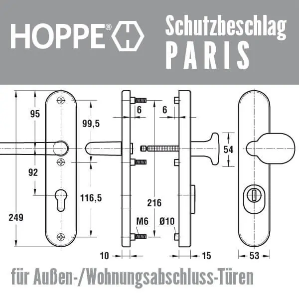 Hoppe Paris 92mm – Bild 3
