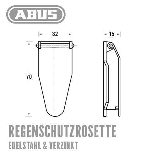 ABUS Regenschutzrosette – Bild 2