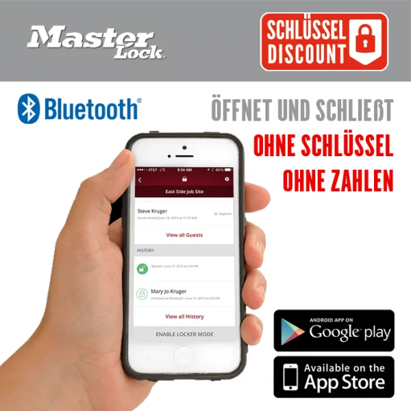 Bluetooth Vorhangschloss XL 57mm – Bild 3