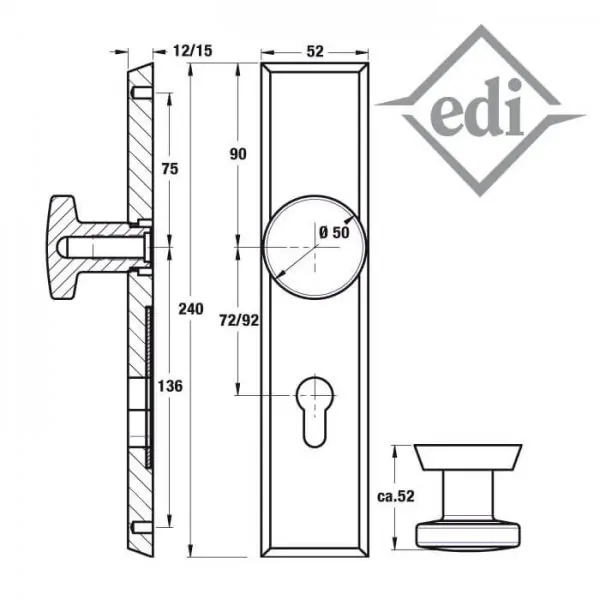 RONDO Schutzbeschlag 72 mm – Bild 2