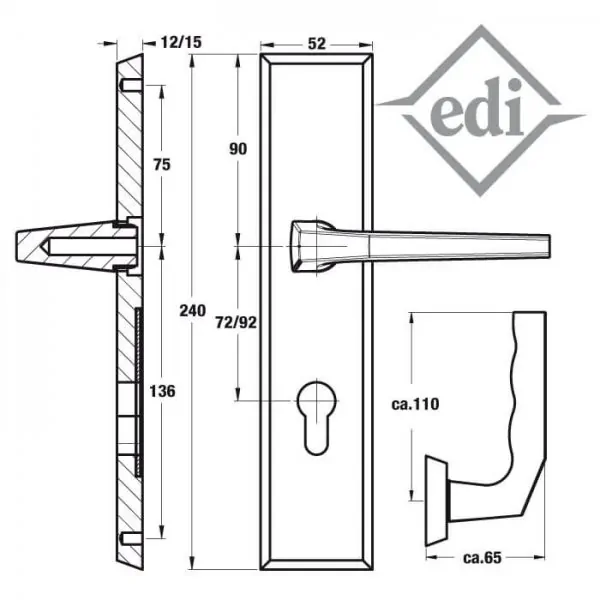 RONDO Schutzbeschlag 72 mm – Bild 3
