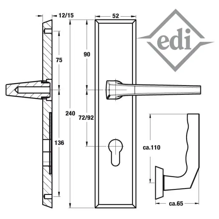 RONDO Schutzbeschlag 72 mm – Bild 3