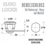 BASI HS 313 Hebelschloss für Burg Briefkästen – Bild 2