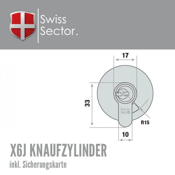 Swiss Sector X6J Knaufzylinder – Bild 6