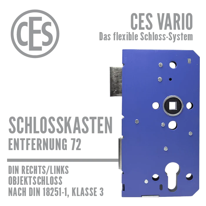 Schlosskasten CES Vario 72 mm