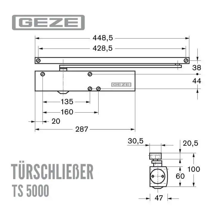 Türschließer TS 5000 mit Gleitschiene – Bild 2