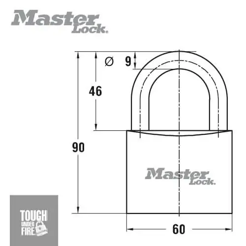 Master Lock 2960 Vorhängeschloss 60 mm – Bild 2