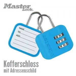Master lock Kofferschloss VHS 4670 mit Adressenschild