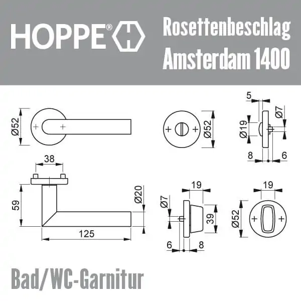 Hoppe Amsterdam Edelstahl – Bild 9