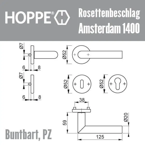 Hoppe Amsterdam Edelstahl – Bild 2