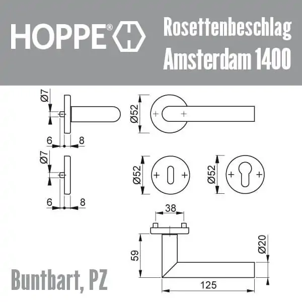 Hoppe Amsterdam Edelstahl – Bild 2