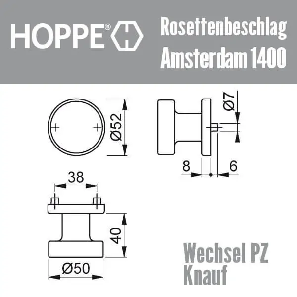 Hoppe Amsterdam Edelstahl – Bild 4
