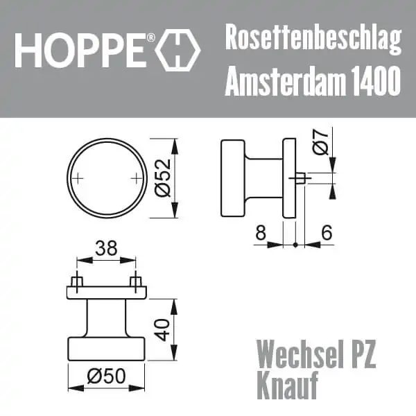 Hoppe Amsterdam Edelstahl – Bild 4