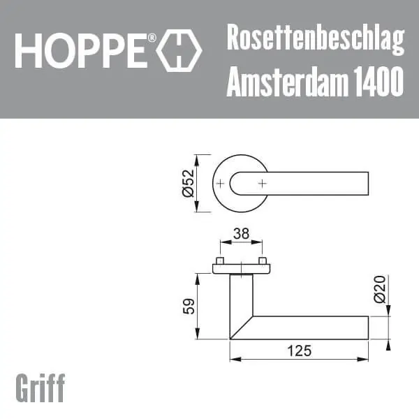 Hoppe Amsterdam Edelstahl – Bild 3