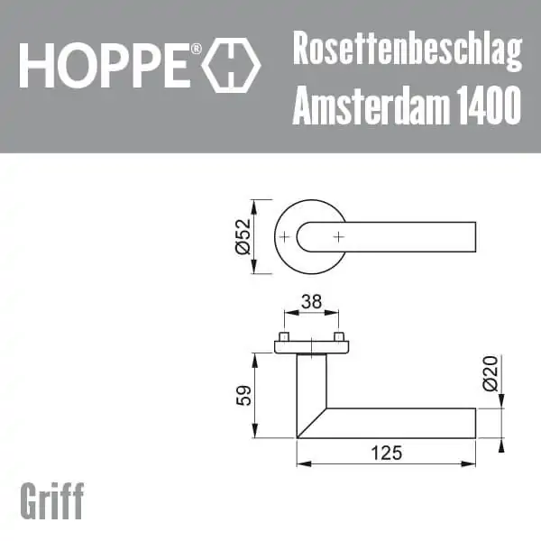 Hoppe Amsterdam Edelstahl – Bild 3