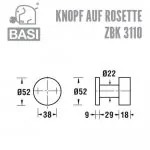 BASI ZBK3110 Knopf auf Rosette – Bild 3