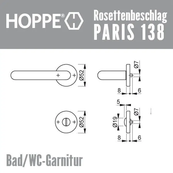 Hoppe Paris 138 Edelstahl – Bild 2