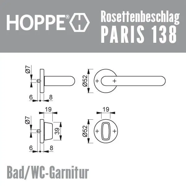 Hoppe Paris 138 Edelstahl – Bild 3