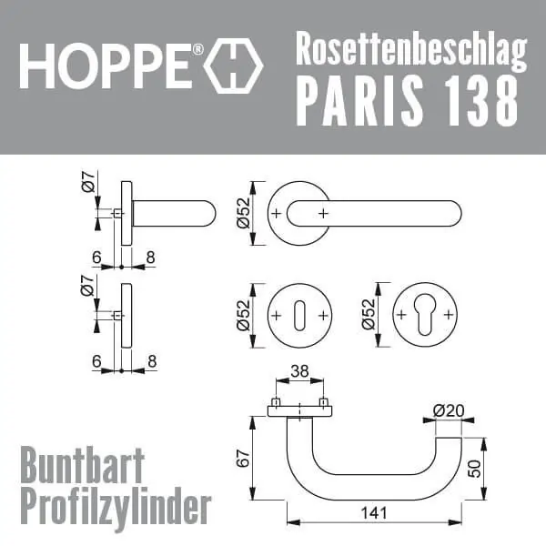 Hoppe Paris 138 Edelstahl – Bild 5