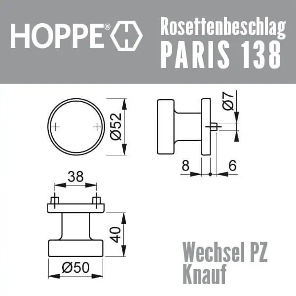 Hoppe Paris 138 Edelstahl – Bild 9