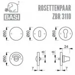 Rosettenpaar Edelstahl – Bild 4