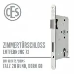 Zimmertürschloss 20-60/72 falz