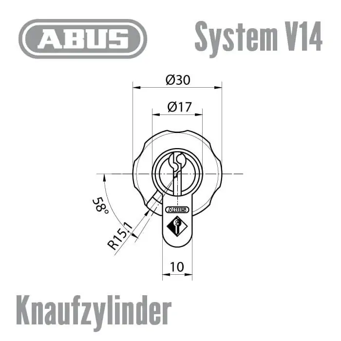 ABUS V14 Knaufzylinder – Bild 3