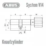 ABUS V14 Knaufzylinder – Bild 2