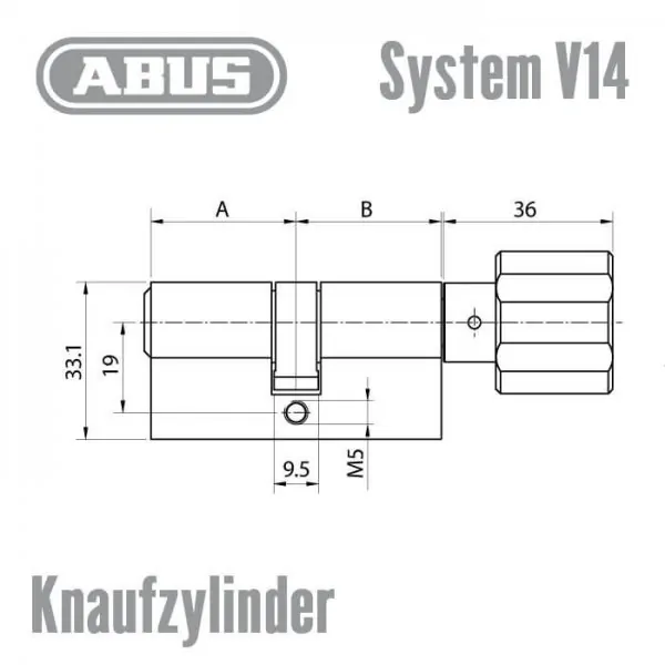 ABUS V14 Knaufzylinder – Bild 2