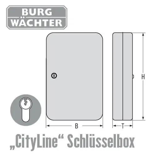 Schlüsselbox mit Haken „CityLine“ – Bild 2