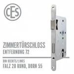 Zimmertürschloss 20-55/72 falz