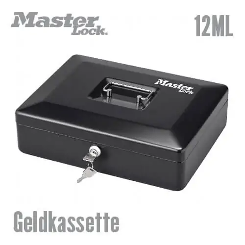 Geldkassette Master Lock® 12ML ideal zum Verwalten von Münzen.