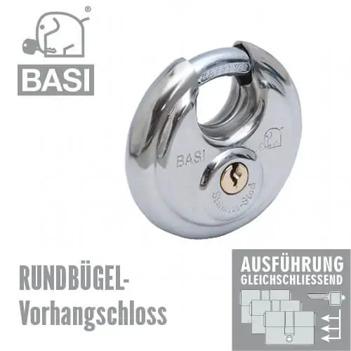 Rundbügel-Vorhängeschloss RVS 610 – Bild 2