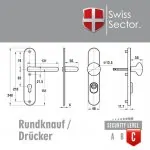Vollstahl Tür-Schutzbeschlag 92mm – Bild 2