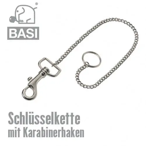 BASI Schlüsselkette mit Schlüsselring und Karabiner