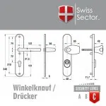 Vollstahl Tür-Schutzbeschlag 92mm – Bild 3