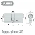 ABUS 310 Standard S5+ Doppelzylinder Maß