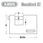 Monoblock-Vorhangschloss 82 – Bild 2