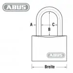 ABUS Vorhängeschloss 86TI Maß