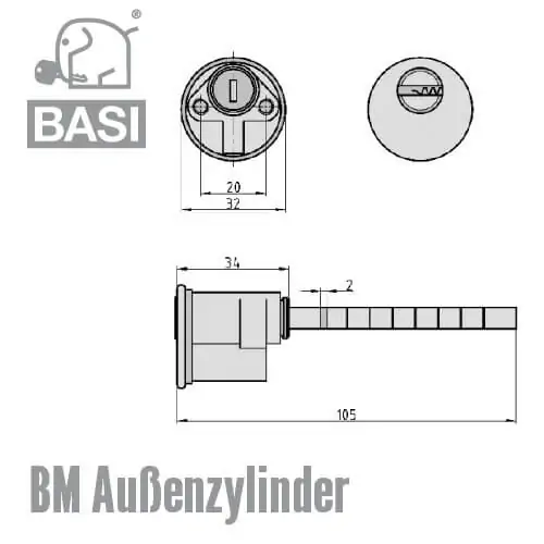 Außenzylinder Basi BM – Bild 2