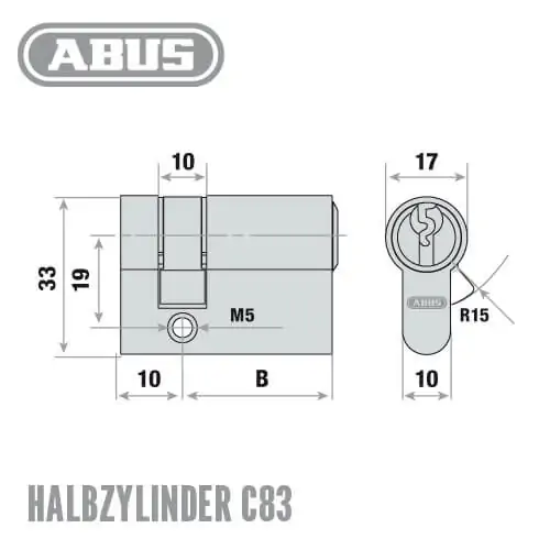 ABUS A93 Halbzylinder – Bild 2