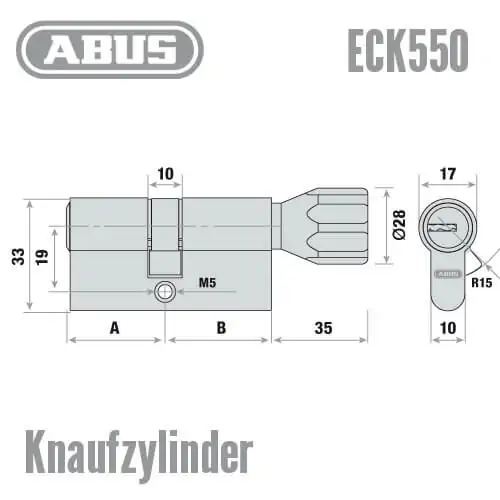 ABUS ECK550 Knaufzylinder – Bild 2