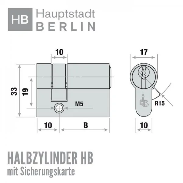 HB Halbzylinder mit Sicherungskarte – Bild 4