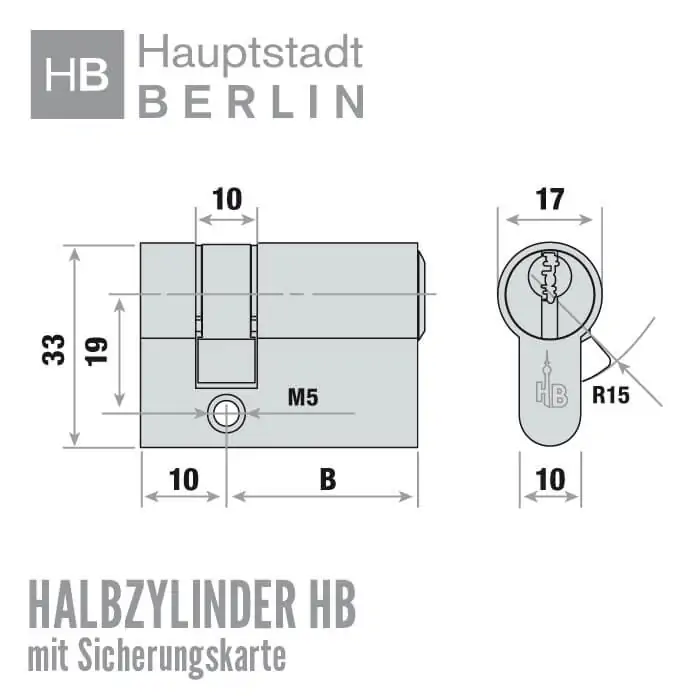 HB Halbzylinder mit Sicherungskarte – Bild 4