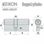 IKON N6 Schließzylinder Maß