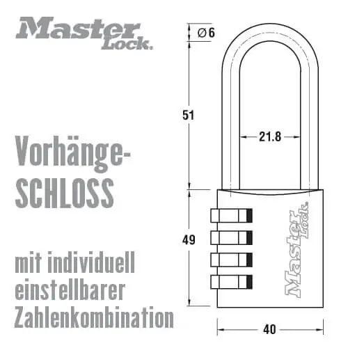 VHS 7640 Vorhängeschloss – Bild 2