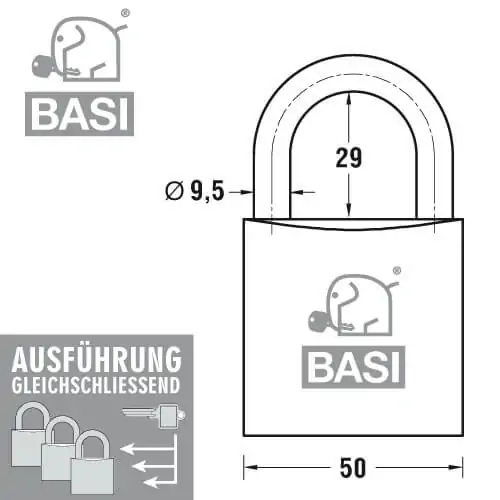Vorhängeschloss VHS 615-50 – Bild 2