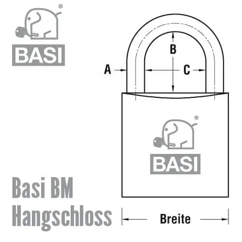 Vorhängeschloss Basi BM – Bild 2