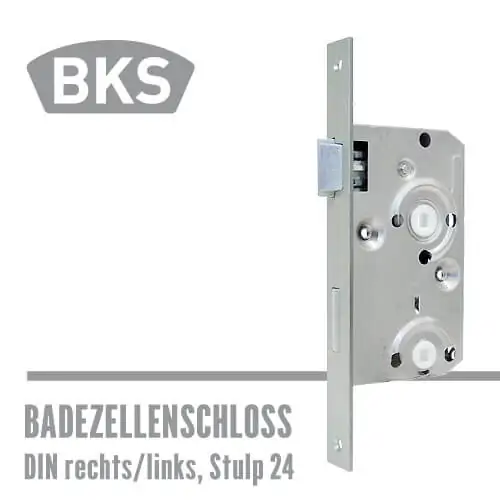 Einsteckschloss Bad/WC 24-55/78 falz eckig – Bild 1